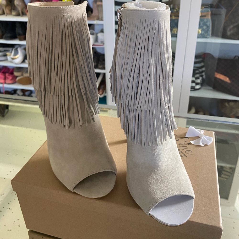 Fringe booties